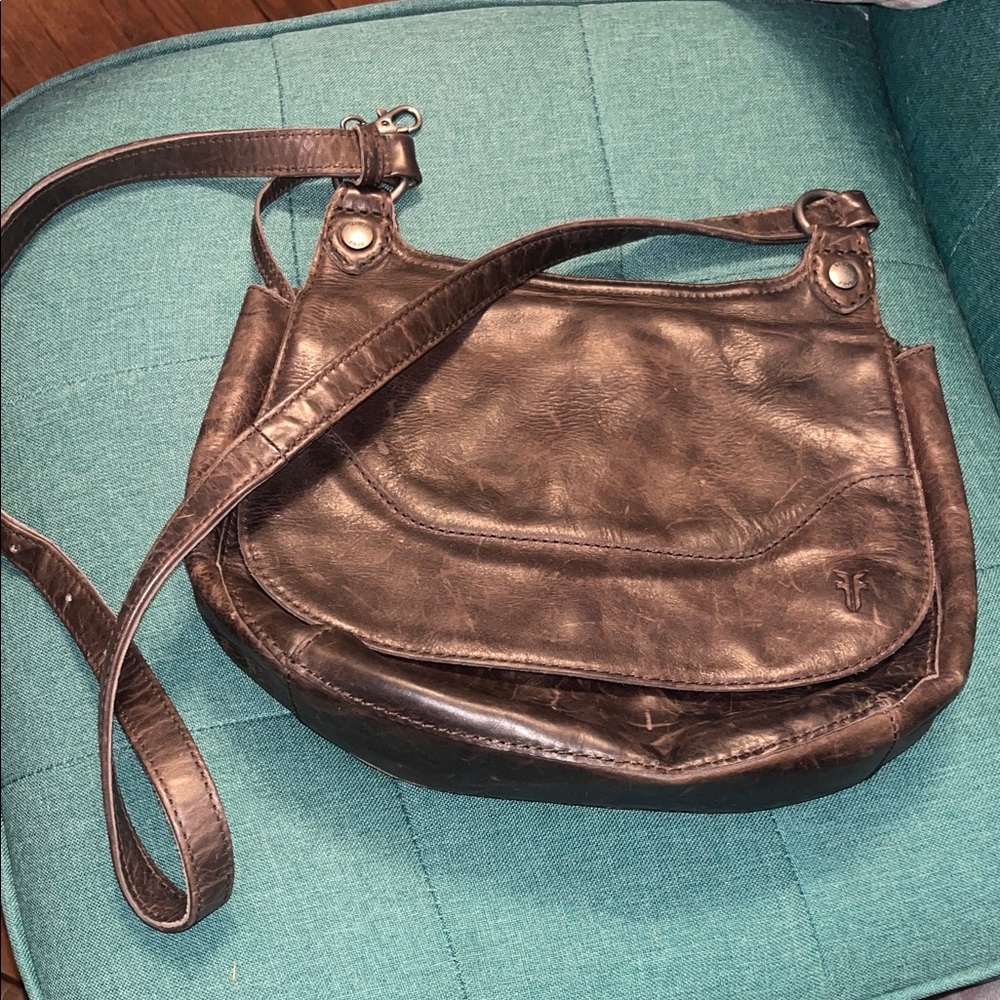 Frye Melissa Brown Leather Crossbody